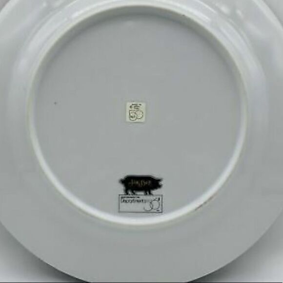 Jam Bon Bistro Paris Pig Piggy Chef Department 56 Cake Pie Server Ceramic Set - Picture 4 of 15